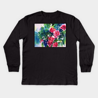 Rose Explosion Kids Long Sleeve T-Shirt